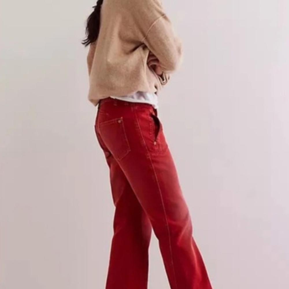 Stylish Red Women's Jeans
